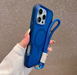 iPhone 15 Shockproof Magnetic Case Protective Cover With Short Rope