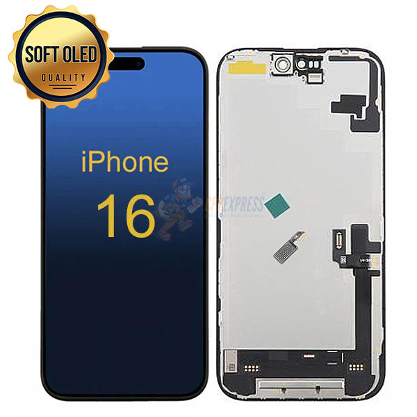 iPhone 16 - SL Soft OLED Display Touch Screen Digitizer Assembly - Black