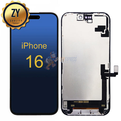 iPhone 16 - ZY Quality LCD Display Touch Screen Digitizer Assembly - Black