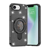 iPhone 16E Glitter Magsafe with Stand ShockProof Protective Case Cover