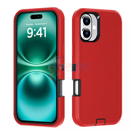 iPhone 16 Plus Shockproof Heavy Duty Rugged Protective Defender Case Cover