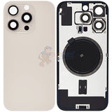 iPhone 16 Pro Glass Battery Back Door Cover - Premium Perfect Fit Big Camera Hole - Gold