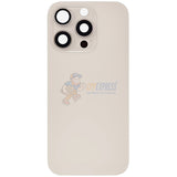 iPhone 16 Pro Glass Battery Back Door Cover - Premium Perfect Fit Big Camera Hole - Gold