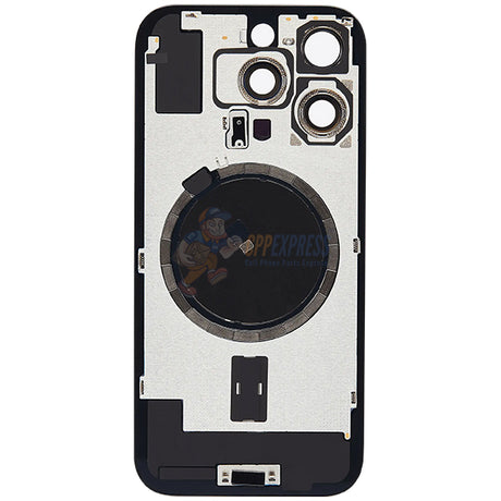 iPhone 16 Pro Glass Battery Back Door Cover - Premium Perfect Fit Big Camera Hole - White