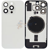 iPhone 16 Pro Glass Battery Back Door Cover - Premium Perfect Fit Big Camera Hole - White
