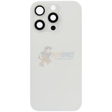 iPhone 16 Pro Glass Battery Back Door Cover - Premium Perfect Fit Big Camera Hole - White