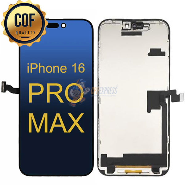 iPhone 16 Pro Max - FHD COF 120Hz LCD Display Touch Screen Digitizer Assembly - Black