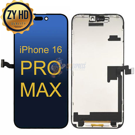 iPhone 16 Pro Max - ZY HD 120Hz LCD Display Touch Screen Digitizer Assembly - Black
