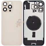 iPhone 16 Pro Max Glass Battery Back Door Cover - Premium Big Camera Hole - Gold