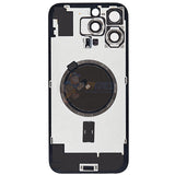 iPhone 16 Pro Max Glass Battery Back Door Cover - Premium Big Camera Hole - Silver