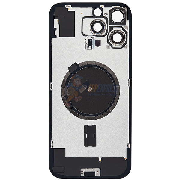iPhone 16 Pro Max Glass Battery Back Door Cover - Premium Big Camera Hole - White