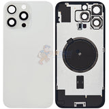 iPhone 16 Pro Max Glass Battery Back Door Cover - Premium Big Camera Hole - White