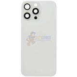 iPhone 16 Pro Max Glass Battery Back Door Cover - Premium Big Camera Hole - White