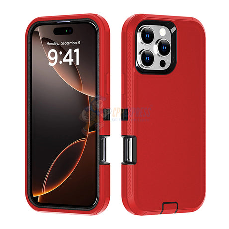 iPhone 16 Pro Max Heavy Duty Shockproof Rugged Protective Defender Case Cover