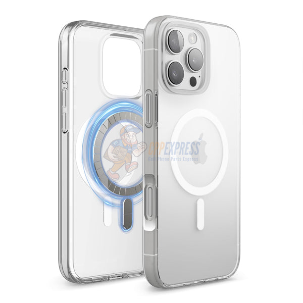 iPhone 16 Pro Shockproof Protective Slim Silicone Case With Magsafe Cover - Clear