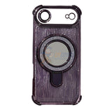 iPhone 17 Air Glitter Wavy Pattern Mirror Case with Stand ShockProof Cover