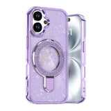 iPhone 17 Glitter Magsafe with Stand ShockProof Protective Case Cover
