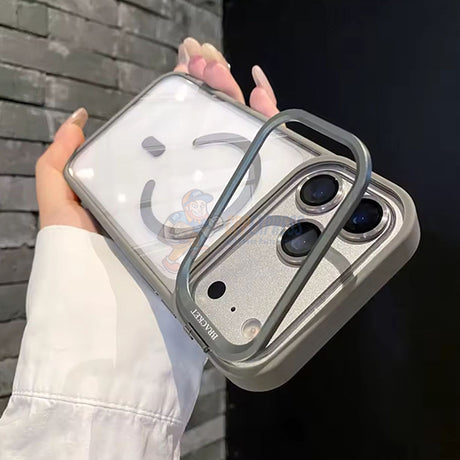 iPhone 17 Pro MagSafe Full Camera Stand Transparent Shockproof Case