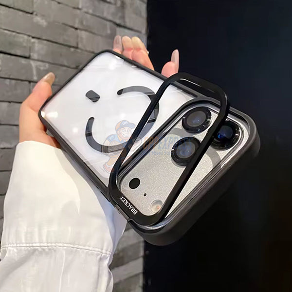 iPhone 17 Pro Max MagSafe Full Camera Stand Transparent Shockproof Case