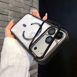 iPhone 17 Pro Max MagSafe Full Camera Stand Transparent Shockproof Case