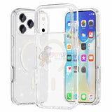iPhone 17 Pro Max MagSafe Glitter Clear Shockproof Case With Stand
