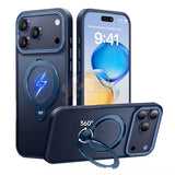 iPhone 17 Pro Max Magsafe Shockproof Case With 360 Rotating Stand