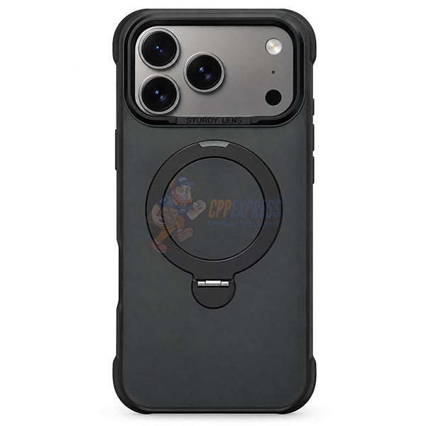 iPhone 18 Pro Shockproof Magnetic 360 Invisible Stand Holder Case