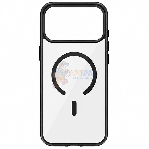 iPhone 18 Pro Max Shockproof Magnetic Magsafe Transparent Case With Color Border