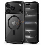 iPhone 18 Pro Max Shockproof Magnetic Magsafe Transparent Case With Color Border