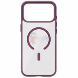iPhone 18 Pro Max Shockproof Magnetic Magsafe Transparent Case With Color Border
