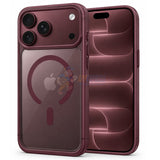 iPhone 18 Pro Max Shockproof Magnetic Magsafe Transparent Case With Color Border