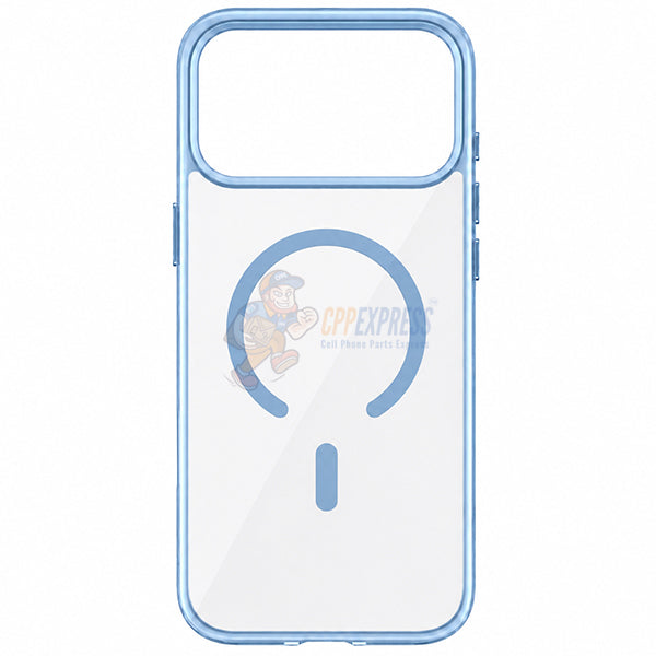 iPhone 18 Pro Shockproof Magnetic Magsafe Transparent Case With Color Border