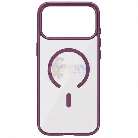 iPhone 18 Pro Shockproof Magnetic Magsafe Transparent Case With Color Border