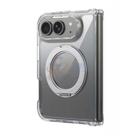 iPhone Duo Integrated Side Folding Stand Case Protective Shockproof Cover Clear