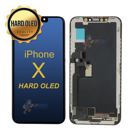 iPhone X - Hard OLED Display Touch Screen Digitizer Assembly (HEX) Black