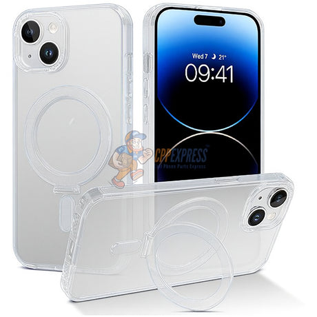 iPhone 15 Plus Shockproof Magnetic Case With Invisible Stand Holder