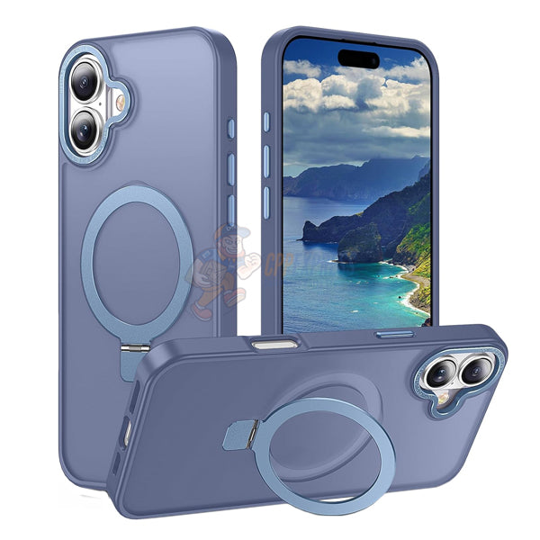 iPhone 16 Plus Shockproof Magnetic Case With Invisible Stand Holder