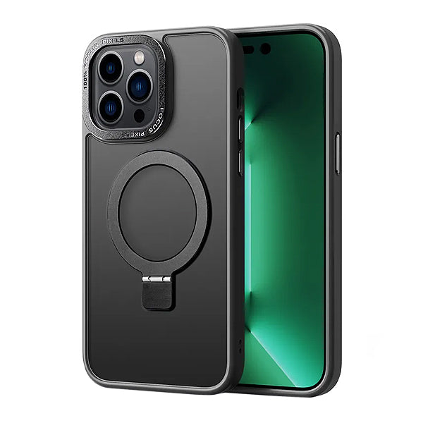 iPhone 16 Pro Max Shockproof Magnetic Case With Invisible Stand Holder
