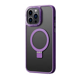 iPhone 16 Pro Max Shockproof Magnetic Case With Invisible Stand Holder